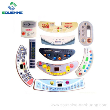 Washing machine overlay panel membrane switch